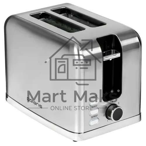 Тостер Polaris PET 0923, 930Вт, нержавеющая сталь