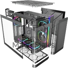 Компьютерный корпус Montech King 95 PRO черный без БП ATX 4x120мм 2x140мм 2xUSB3.0 1xUSB3.1 audio bott PSU