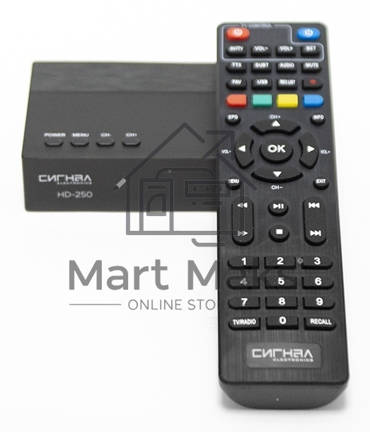 Ресивер DVB-T2 Сигнал Эфир HD-250 черный