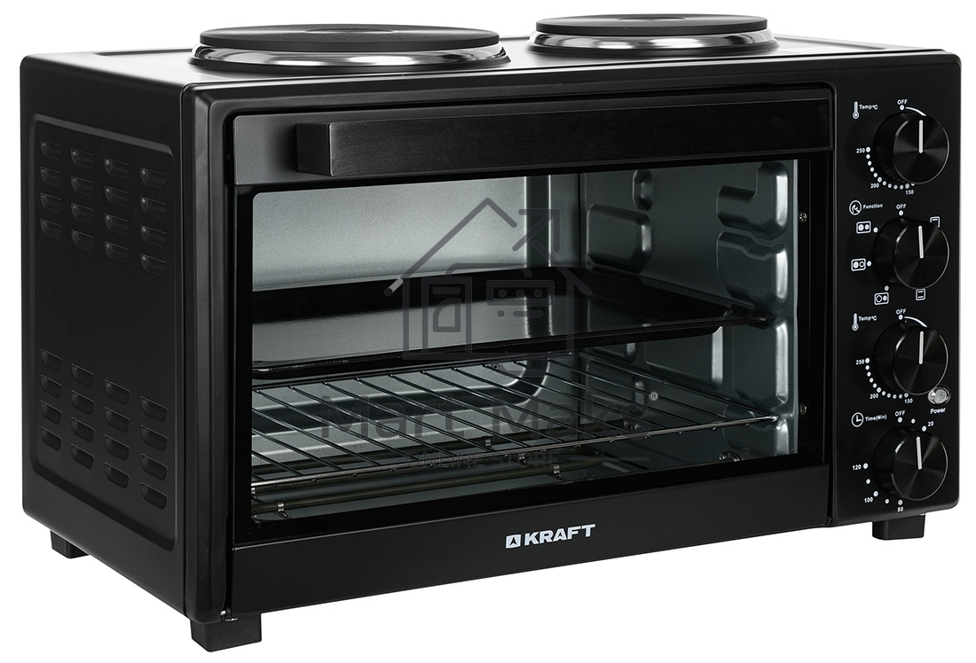 Мини-печь Kraft KFC-MOHP 380 HBL 38 л, 1600 Вт, черный