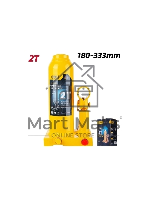 Домкрат бутылочный гидравлический Deli DQ71002 макс.грузоподъемность 2 т