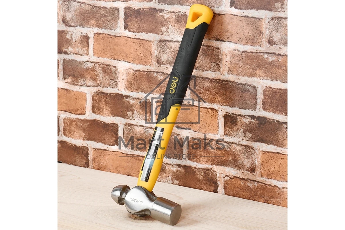 Рихтовочный молоток Deli DL443016 450 гр Фибергласовая рукоять.