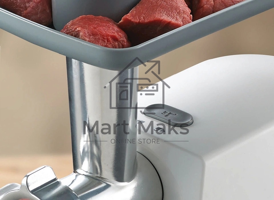 Мясорубка электрическая Kenwood MG 360 белый, 1400 Вт, 1.5 кг/мин, реверс, насадки - 5