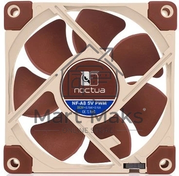 Вентилятор корпусной Noctua NF-A8 5V PWM, 80 мм, 450-2200 об/мин, 17.7 дБ, 4 pin PWM, без подсветки