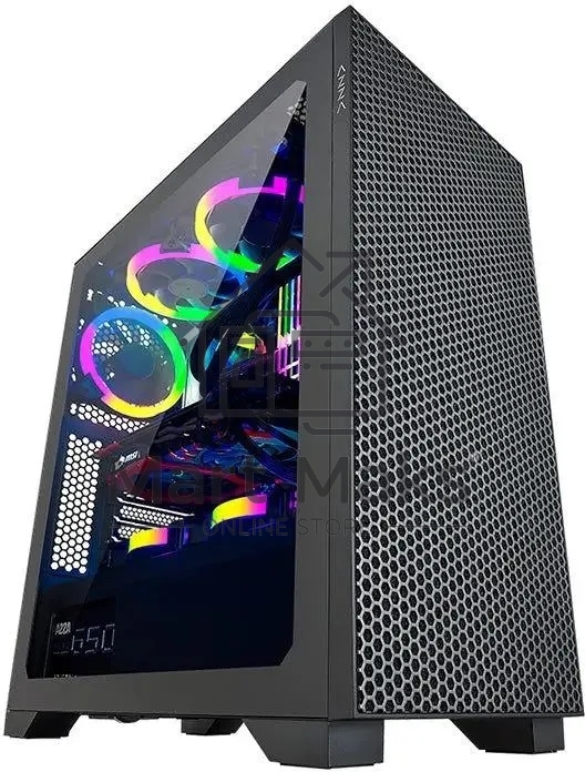 Компьютерный корпус Azza Hive черный без БП ATX 8x120mm 5x140mm 2xUSB2.0 1xUSB3.0 audio bott PSU
