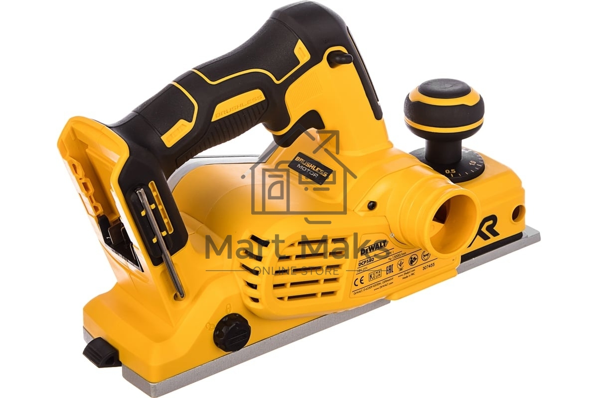 Аккумуляторный бесщеточный рубанок XR DeWalt DCP580N-XJ черный/желтый