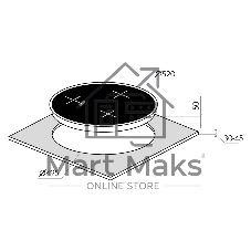 Газовая варочная панель Maunfeld EGHG.43.23CW/G