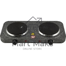 Плита настольная электрическая Homestar HS-1104 серый, 2 кВт, ТЭН, конфорки - 2, эмаль, поворотные переключатели