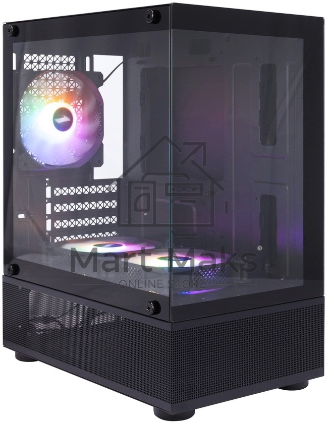 Компьютерный корпус 1STPLAYER MIKU Mi2-A черный mATX 3x120мм LED fans Mi2-A-BK-2F1R-1F1