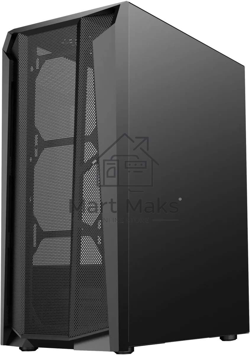 Компьютерный корпус Оклик OCC-MD302 черный без БП ATX 6x120mm 2xUSB2.0 1xUSB3.0 audio bott PSU