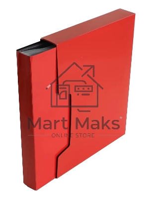 Папка с 80 прозрачными вкладками Бюрократ DeLuxe DLVBOX80RED A4, пластик, 0.7мм, красный в коробе