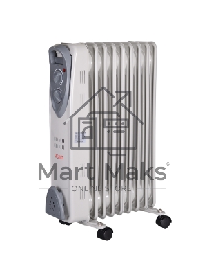 Обогреватель масляный Ресанта ОМ-9А (9 секций), белый, 2000 Вт, 20 м2, термостат 67/3/16