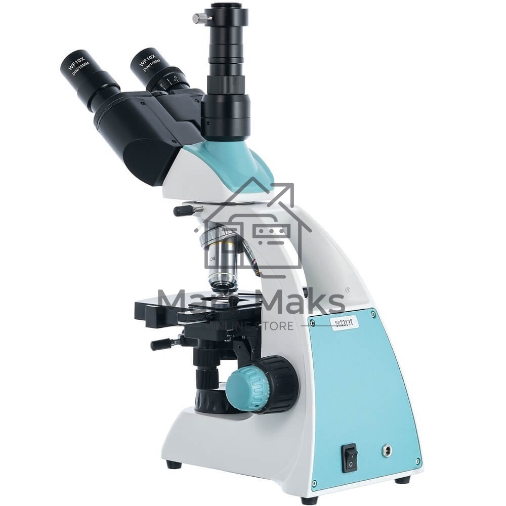 Микроскоп Levenhuk D400T цифровой тринокуляр 401000x на 4 объектива белый/зеленый