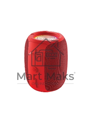 Колонка беспроводная QUMO BatteryBeats BT5.0 5Вт IP64 FM SD USB AUX подсветка 1500мА·ч красный