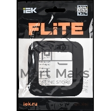 IEK FLITE Artistic Черный Рамка 1-местная