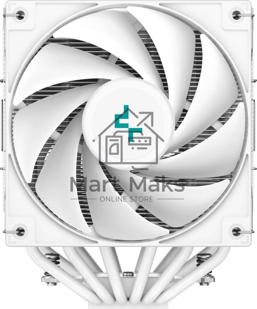 Кулер для процессора DEEPCOOL AG620 DIGITAL WH ARGB белый, 120 мм, алюминий/медь, 1950 об/мин, 29.4 дБ, 4 pin, 260 Вт, 161 мм