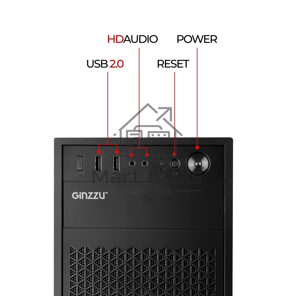 Компьютерный корпус Ginzzu A400 ATX