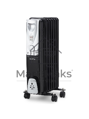 Масляный обогреватель Vitek VT-1717 черный, 1500Вт, 15м2, термостат