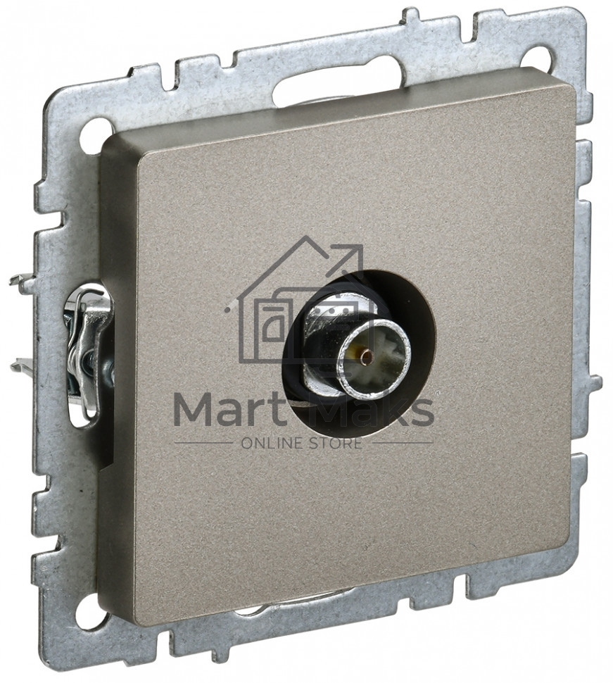 Розетка телевизионная оконечная IEK Brite РТВ11-0-БрШ (BR-A10-O-K37) СП шампань