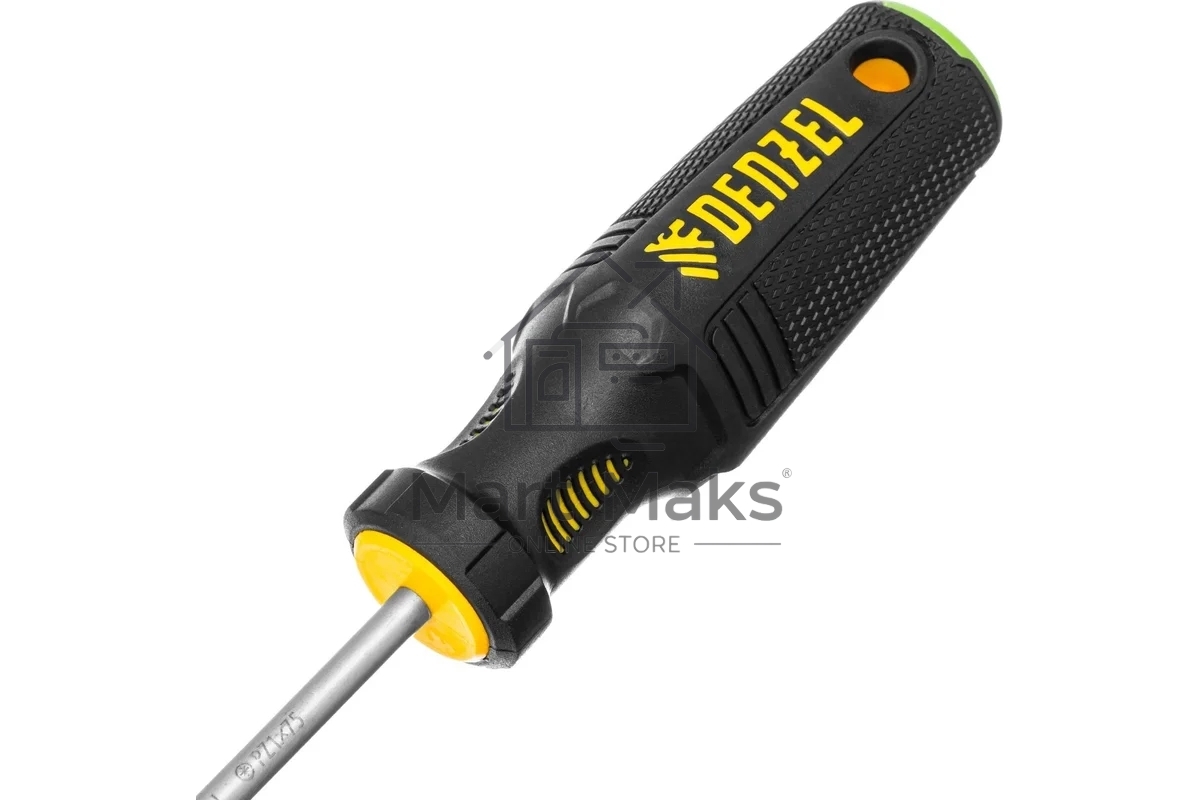 Отвертка Denzel PZ1x75 мм, S2, 3к рукоятка