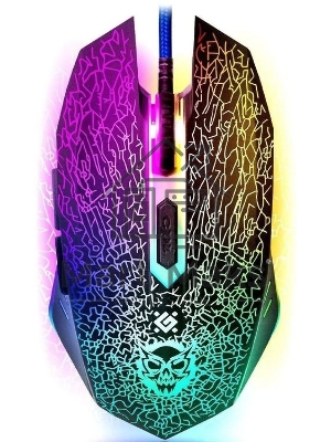 Мышь проводная Defender Shock GM-110L черный, 3200 dpi, USB, кнопки - 6