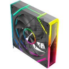 Вентилятор для корпуса Eurocase EU-FN120ARGB_8+14 BL YF12017C Black,120 ARGB fan 3pin+AURA 5V3pin female and male connector with brown box,3pcs in big