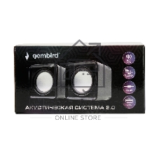 Акустическая система 2.0 Gembird SPK-120, 6Вт, пластик, рег.громкости, черный