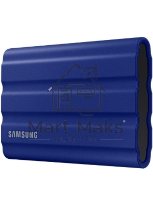 Внешний SSD Samsung T7 Shield, 2TB, USB 3.2 Gen 2 Type-C, R/W 1050/1000, синий