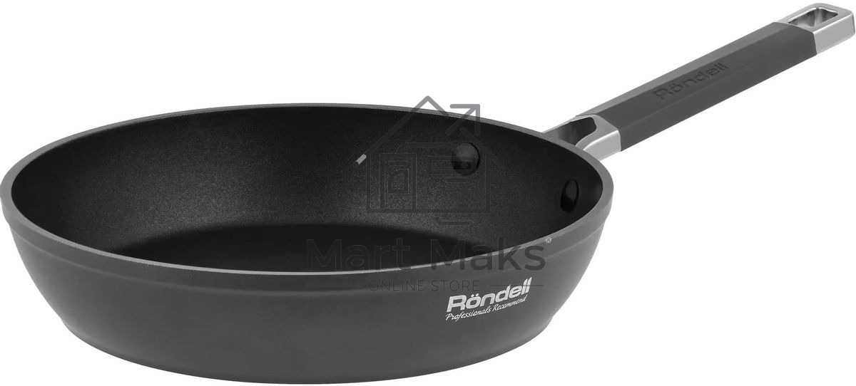 Сковорода Rondell Stolz RDA-1765, 24см, без крышки, серый
