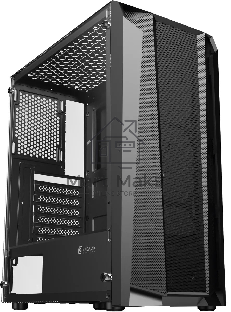 Компьютерный корпус Оклик OCC-MD302 черный без БП ATX 6x120mm 2xUSB2.0 1xUSB3.0 audio bott PSU