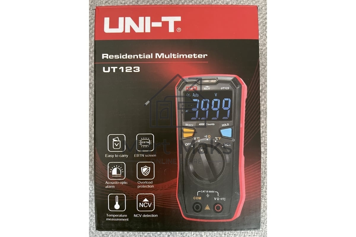 Мультиметр UNI-T Мультиметр UT123, 600В, 20МОм, карманный (0511237)