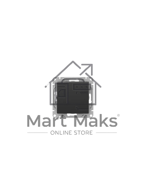 Механизм выключателя, одноклавишный, Эпика UP1-SWB-11 проходной, черный