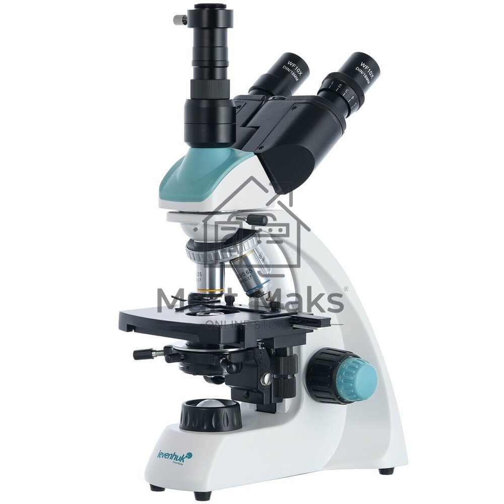 Микроскоп Levenhuk D400T цифровой тринокуляр 401000x на 4 объектива белый/зеленый