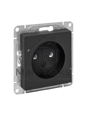 Розетка EKF UP1-SOB-100 СП Эпика 16А без заземл. без шторок механизм черный
