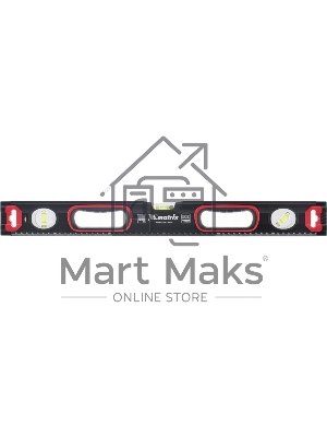 Уровень алюминиевый Matrix, усиленный, фрезерованный, 3 глазка, 2 комп. рукоятки, 2000 мм