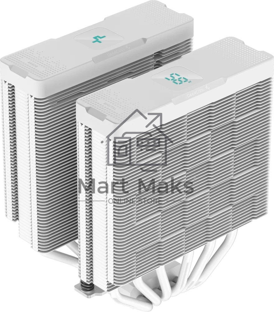 Кулер для процессора DEEPCOOL AG620 DIGITAL WH ARGB белый, 120 мм, алюминий/медь, 1950 об/мин, 29.4 дБ, 4 pin, 260 Вт, 161 мм