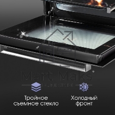 Духовой шкаф электрический встраиваемый Zigmund & Shtain E 148 B чёрный