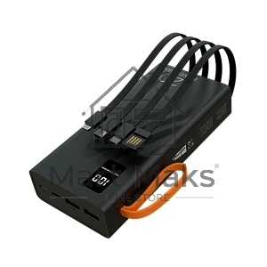 Мобильный аккумулятор More choice (4620202550569) PB22-20 с кабелем 2USB 2.1A - 20000mAh черный