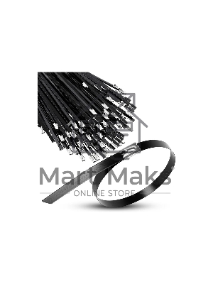 Хомут кабельный 4.6х150 сталь AISI 304 с покрытием (уп.100шт) TOKOV ELECTRIC TKE-HM304-4.6-150-C/100