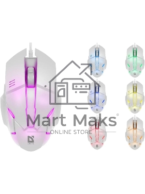 Мышь проводная Defender Host MB-982 белый, 1000 dpi, USB, кнопки - 3