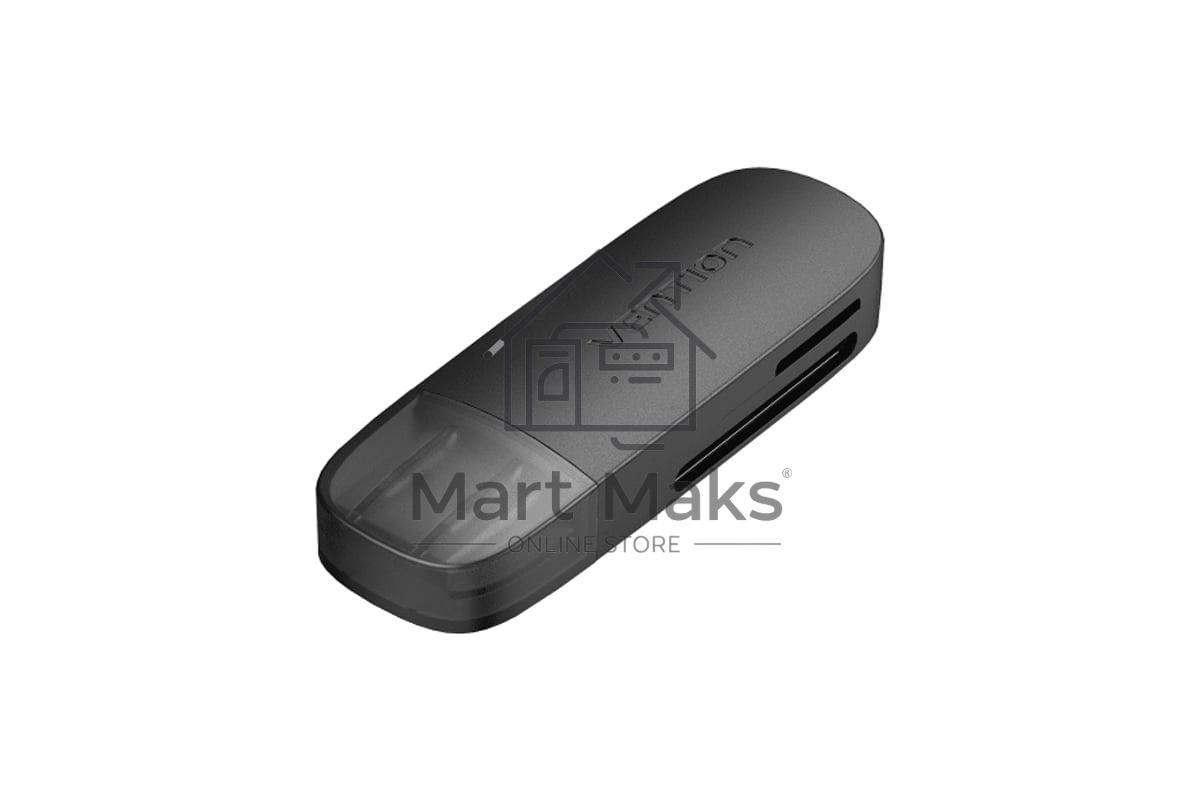 Кард-ридер Vention CLGB0/черный/SD,SDHC,SDXC,TF,micro-SD,micro-SDXC,miсro-SDHC/USB 3.0/пластик