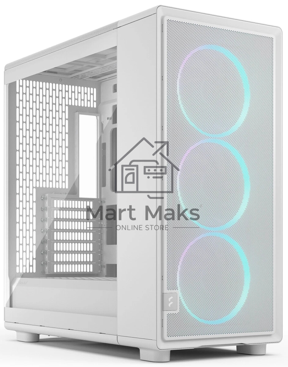 Корпус Fractal Design Epoch XL White TG RGB Clear Tint, Full-Tower, белый, 3 x 140 мм