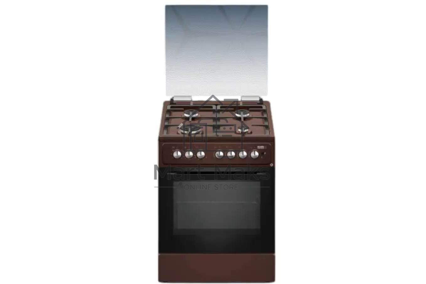Плита комбинированная EFES SG-60M403 BR коричневый, конфорок 4 шт, духовка 58 л, 60 см x 86 см x 60 см