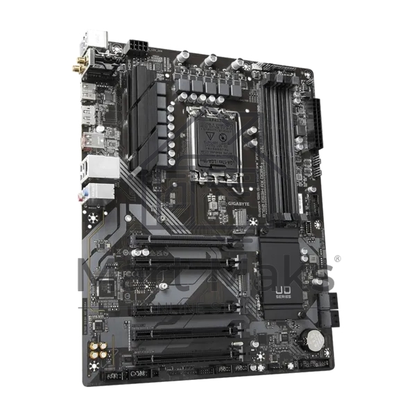 Материнская плата Gigabyte B760 DS3H AX DDR4, LGA 1700, Intel B760, 4xDDR4, 4xSATA, 2xM.2, 1xPCIe 4.0 x16, 4xPCIe 3.0 x1, 1xHDMI, 1xDP, 1x 1Gb LAN, 4xUSB-A 2.0, 1xUSB-A 3.2 Gen 2, 1xUSB-C 3.2 Gen 2, 3x3.5 мм, 7.1, ATX.
