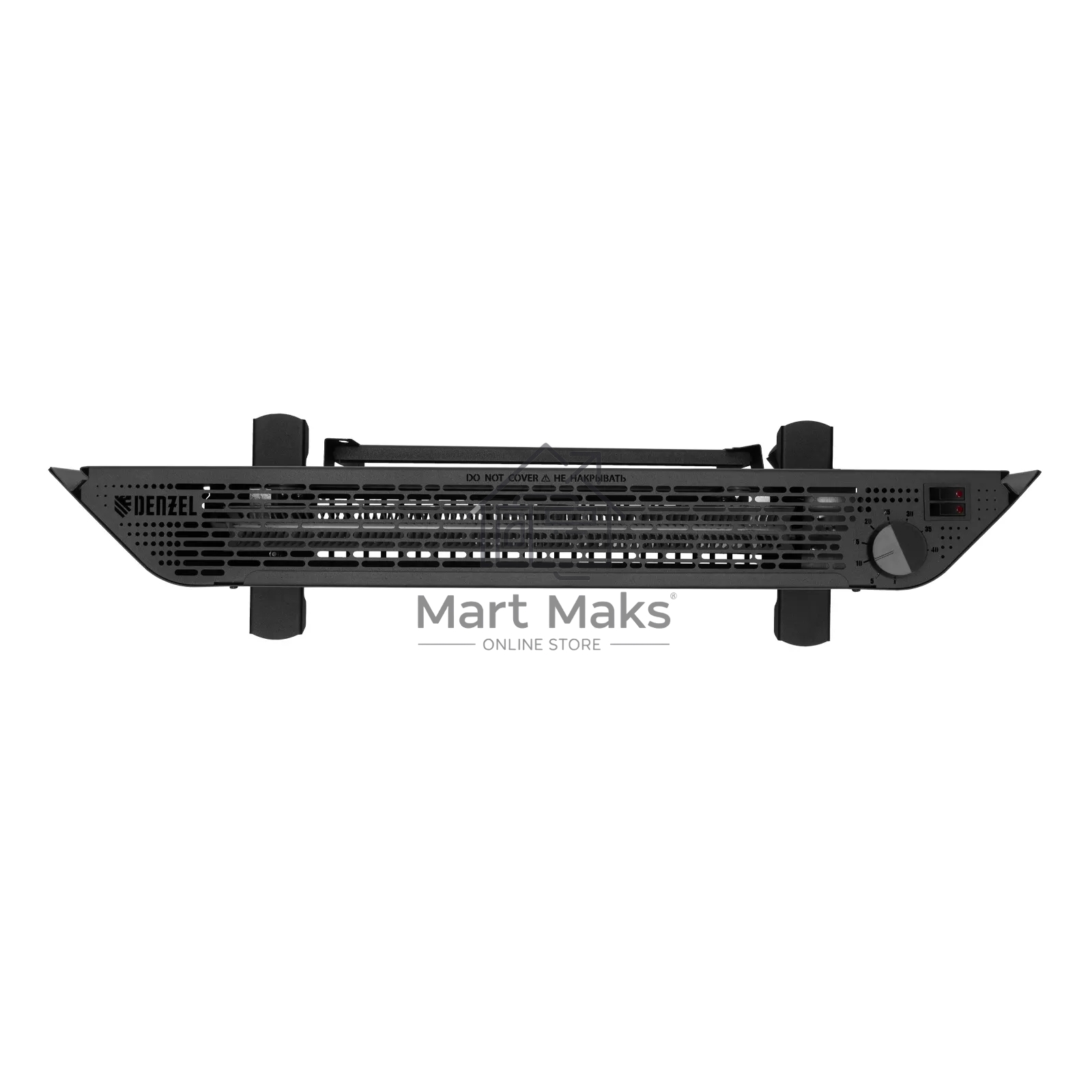 Конвектор Denzel XCE-1500B черный, 1500 Вт, 20 м2, термостат