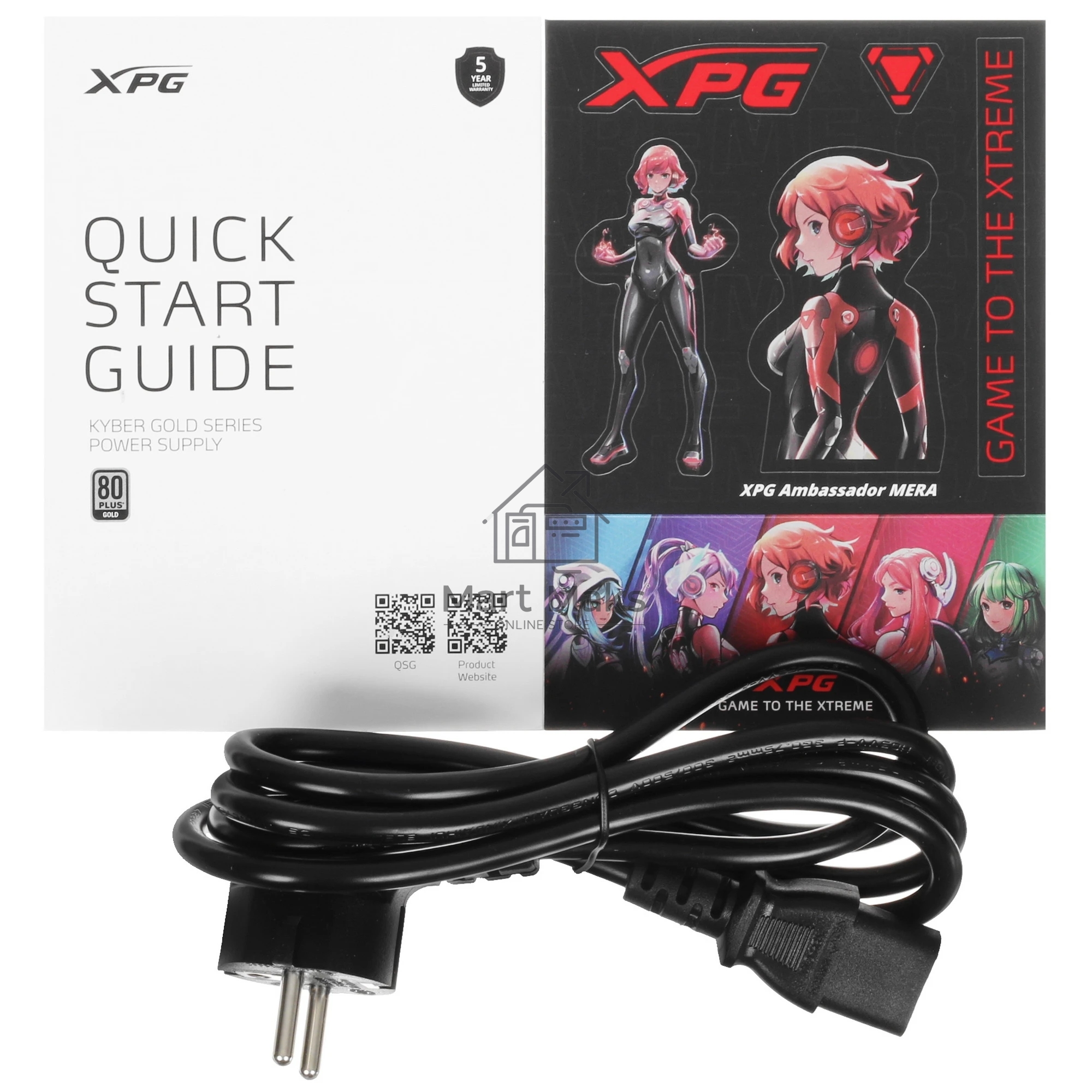 Блок питания ADATA XPG KYBER 750 (KYBER750G-BKCEU), 750Вт, 80 PLUS Gold, 120мм, черный