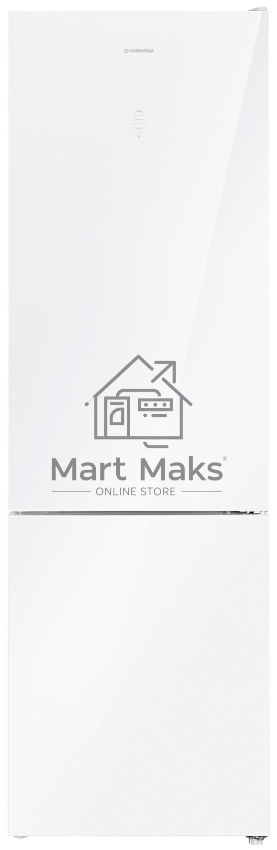 Холодильник Maunfeld MFF200NFW белый глянц. двухкамерный 271/106л морозилка снизу