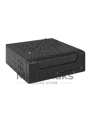 Компьютерный корпус Desktop ExeGate EX294018RUS FL-102 (mini-ITX, без БП, 2*USB+1*USB 3.0, аудио, черный)