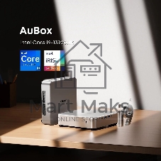 Мини ПК Chuwi AuBox Core i9 13900HK (2.6) 16Gb SSD 512Gb Iris Xe Windows 11 Pro 2x2.5GbitEth WiFi BT 120W серебристый/черный