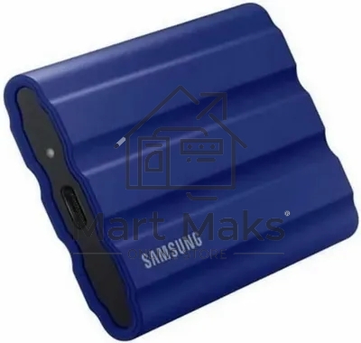 Накопитель Samsung External SSD T7 Shield, 2TB, Type C-to-C/A, USB 3.2 Gen2, R/W 1050/1000MB/s, IP65, 88x59x13mm, 98g, Blue (12 мес.)